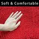 Eanpet Chenille Bath Mat Non-Slip Microfiber Floor Mat Baby Bath Mat for Kids Ultra Soft Washable Bathroom Dry Fast Water Absorbent Shower Mat Area Rugs 16" x 24" Red 43397-15248