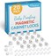 vmaisi Magnetic Cabinet Locks Baby Proofing - 20 Pack Children Proof Cupboard Drawers Latches - Adhesive Easy Installation