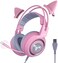 SOMIC SOMIC G951pink Gaming Headset for PC, PS4, Laptop: 7.1 Virtual Surround Sound Detachable Cat Ear Headphones LED, USB, Lightweight Self-Adjusting Over Ear Headphones for Girlfriend Women