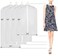 Univivi Garment Bag 60 inch Suit Bag for Storage(Set of 6,Washable Clear Lightweight Garment Bags for Long Dress Dance Costumes Suits Gowns Coats