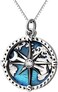 YFN Compass Pendant Necklace Navy Anchor Travel Map Necklace for Women Men