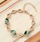 Leafael Wishstone Crystal Link Charm Bracelet, Birthstone Bracelets with Healing Stones, Allergy-Free Jewelry for Women with Gift Box, Silver-Tone or Rose Gold Plated Bracelets For Women