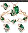 Leafael Wishstone Crystal Link Charm Bracelet, Birthstone Bracelets with Healing Stones, Allergy-Free Jewelry for Women with Gift Box, Silver-Tone or Rose Gold Plated Bracelets For Women