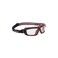 Bolle Safety Ultim8 Ultimate Glasses with Clear Lens, Black/Red, Clear, One Size