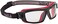 Bolle Safety Ultim8 Ultimate Glasses with Clear Lens, Black/Red, Clear, One Size