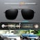 SIPLION Herren Sonnenbrille UV400 CAT 3 CE Schutz Polarisierte Sonnenbrille Fahrerbrille Rechteckige Metall Rahmen
