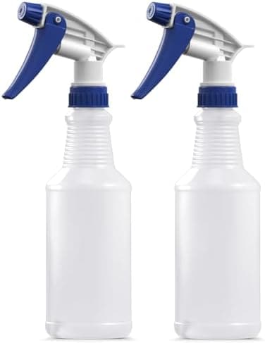 Bar5F Plastic Spray Bottles, Leak Proof, Empty 16 oz. Value Pack of 2 for Chemical and Cleaning Solutions, Adjustable Head Sprayer Fine to Stream