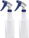 Bar5F Plastic Spray Bottles, Leak Proof, Empty 16 oz. Value Pack of 2 for Chemical and Cleaning Solutions, Adjustable Head Sprayer Fine to Stream
