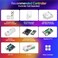 BTF-LIGHTING SK6812(WS2812BRGBW LED Chips 100PCS RGBNatual White Individually Addressable 5050SMD Module Pixels Light DC5V White PCB Chasing Dream Color for Christmas(No Adapter or Controller