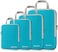 Gonex Compression Packing Cubes, 4pcs Expandable Storage Travel Luggage Bags Organizers (Blue