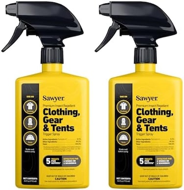 Sawyer Products SP6572 Twin Pack Premium Permethrin Clothing Insect Repellent Trigger Spray, 24 oz,Yellow