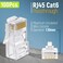 GTZ RJ45 Cat6 Pass Through Connectors Pack of 100EZ Crimp Connector UTP Network Plug for Unshielded Twisted Pair Solid WireStandard CablesTransparent Passthrough Ethernet Insert