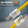 GTZ RJ45 Cat6 Pass Through Connectors Pack of 100EZ Crimp Connector UTP Network Plug for Unshielded Twisted Pair Solid WireStandard CablesTransparent Passthrough Ethernet Insert
