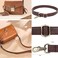 JAKAGO 140cm Universal Replacement PU Leather Shoulder Strap Adjustable Bag Strap with Metal Swivel Hooks for Crossbody Bag Briefcase Messenger Bag DIY Purse Making (Brown
