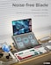 AICHESON Laptop Cooling Pad 5 Fans Up to 17.3 Inch Heavy Notebook Cooler, Blue LED Lights, 2 USB Ports, S035
