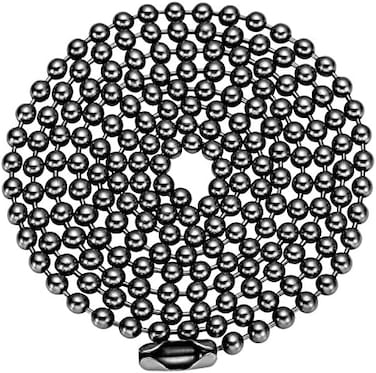 TI-EDC Pure Titanium Bead Ball Chain Necklace, Jewelry Chain Adjustable with Gift Package for Men and Women