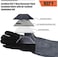 OZERO Welding BBQ Gloves, 932&Atilde;?&deg;F Heat Resistant Leather Grill Glove for Tig Welder/Grilling/Barbecue/Oven/Fireplace/Wood Stove - Long Sleeve and Insulated Cotton Lining - Black-gray(16-inch