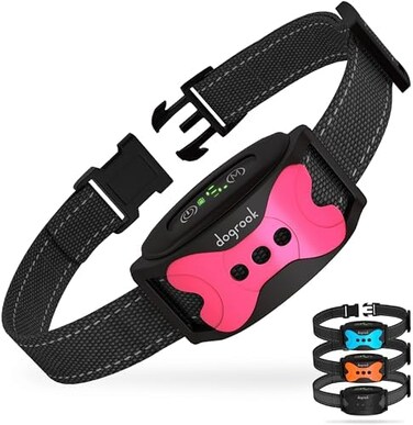 DogRook Rechargeable Dog Bark CollarSmart Collar for Dog TrainingNo ShockBeepVibrationNo Bark Collar for DogsAnti Bark Collar for Large Dog, Medium Dog, Small Dog12-110 lbs
