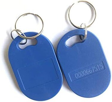 YARONGTECH Dual Frequency RFID Key Fob 125Khz EM4100 and 13.56Mhz chip (Pack of 10(Blue