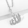 Reizteko Allah Pendant With 22 inch Link Chain Necklace Mulsim Jewelry