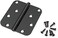 KNOBWELL 4" X 4"in Straight Square Corner 5/8 Round Radius Exterior Door Hinge Oil Rubbed Bronze 3 Pack LJ-DH0404-ORB-3pack