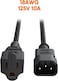 CableCreation [10-Pack] 1 Foot 18AWG Standard Computer Power Adapter Cord NEMA 5-15R Receptacle to IEC320 C14 0.3M/Black