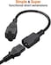 CableCreation [10-Pack] 1 Foot 18AWG Standard Computer Power Adapter Cord NEMA 5-15R Receptacle to IEC320 C14 0.3M/Black