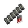 MILAPEAK Terminal Blocks - 12pcs (6 Sets4 Positions Dual Row 600V 25A Screw Terminal Strip Blocks with Cover, Pre-Insulated 400V 25A 4 Positions Barrier Strip BlackRed