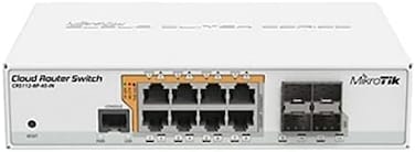MikroTik Gigabit Ethernet Smart Switch with PoE-out and RouterOS L5 (CRS112-8P-4S-IN