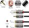J&amp;D JD 2RCA to 2RCA Cable, Gold-Plated [Copper Shell] [Heavy Duty] 2 RCA Male to 2 RCA Female Stereo Audio Cable, RCA Cable - 3 Feet