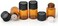 Enslz (2ml- Mini Essential Oil Bottles Empty Sample bottle 1ml(1/4 dram2ml (5/8 dramAmber Glass Bottle with Orifice Reducer and cap, With 2 Free Transfer Eye droppers(50 Pcs(2ml