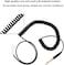 Zerone Coiled Audio Cable for Beyerdynamic DT 770/770PRO/990/990PRO Headphones, Coiled Headphone Cable 3.5MM Audio Cable Replacement for Earphones with 6.5MM Plug