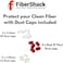 FiberShack FiberShack - FTTH Fiber Optic Cleaning Box - Single and Multi Mode Optical Connectors - 500use Fiber Tape.