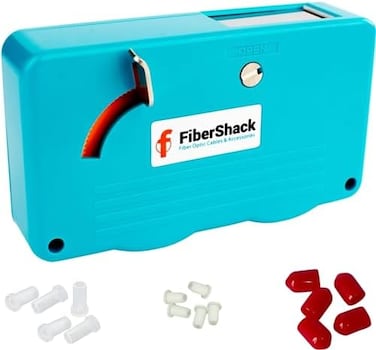 FiberShack FiberShack - FTTH Fiber Optic Cleaning Box - Single and Multi Mode Optical Connectors - 500use Fiber Tape.