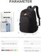 حقيبة ظهر كلاسيكية أساسية للسفر للنساء من أبشو، مناسبة لطلاب الجامعات والرجال، مقاومة للماء (أسود)