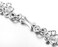 LUHE Paw Print Bracelet Sterling Silver Cute Dog Bone Paw Bracelets for Women Girls, 7.5