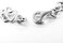 LUHE Paw Print Bracelet Sterling Silver Cute Dog Bone Paw Bracelets for Women Girls, 7.5