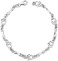 LUHE Paw Print Bracelet Sterling Silver Cute Dog Bone Paw Bracelets for Women Girls, 7.5