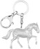 BONSNY Enamel Metal Horse Key chains For Women Girls Gifts Car Purse Animal Pendant Charms
