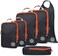 TRIPPED Travel Gear Compression Packing Cubes for - Packing Cubes and Organizers, Grey and Orange, 6Piece