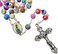 TALISMAN4U Catholic Rosary Necklace Colorful Polymer Beads Our Lady of Fatima Jesus Cross Holy Land Gift
