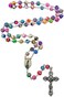TALISMAN4U Catholic Rosary Necklace Colorful Polymer Beads Our Lady of Fatima Jesus Cross Holy Land Gift