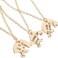 COMAIK SIVITE 3 Pcs Best Friends Forever Engraved Necklace Broken Heart Charm Pendant Set BFF Friendship Necklace (Gold - " We are sisters connected at heart 