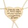 COMAIK SIVITE 3 Pcs Best Friends Forever Engraved Necklace Broken Heart Charm Pendant Set BFF Friendship Necklace (Gold - " We are sisters connected at heart 