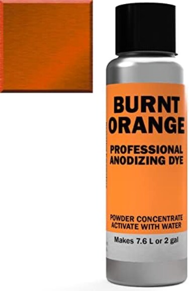 Anodizing Dye INTERACTIVIA Professional Aluminum sOrange 2BLight to Rich OrangePowder Concentrate Makes 7.6 Liters or 2 Gallons