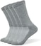 W WELL KNITTING Well Knitting Loose Men's Diabetic Crew Socks,Non-Binding Top,Seamless Toe,Semi Cushion,Breathable Soft Coolmax Socks 4 Pairs