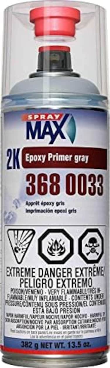 Spray max 3680033, 2K Epoxy Rust-Cure Primer, Gray, Aerosol (1