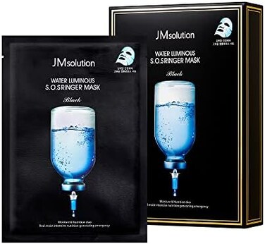 قناع رينغر مضيء من JM S.O.S Water Solution (أسود، عبوة من 10 قطع)