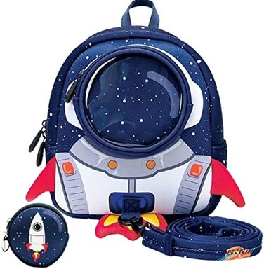 yisibo Lightweight Toddler Backpack with Safety Leash for Kids Boys Girls by Neoprene for Preschool Travel School (1-6 Years