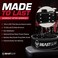 حزام رفع الأثقال Beast Gear PowerBelt - حزام رفع أثقال فاخر مزدوج الشوكة - حزام رفع أثقال من جلد النوبوك مقاس 4 بوصات × 10 مم مع مسامير تثبيت متطورة.